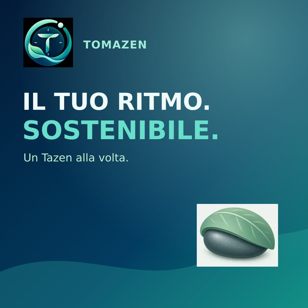 Tomazen: il tuo ritmo sostenibile, un Tazen alla volta